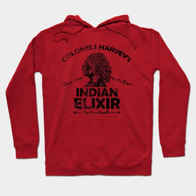 Colonel Harvey's Indian Elixir, distressed Hoodie by hauntedjack